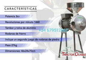 Molino Cereal Electrico Cromado 1.5cv