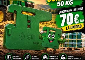 ¡Oferta! Contrapeso delantero John Deere 50kg