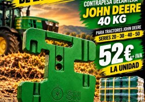 ¡Oferta! Contrapeso delantero John Deere 40kg