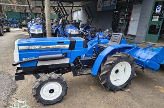 Minitractor Mitsubishi con fresadora