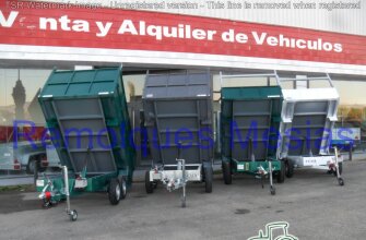 Remolque basculante hidraulico manual