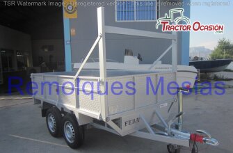 Remolque carga 2 ejes laterales desmontables